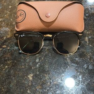 Ray-Ban Black and Gold Sunglasses